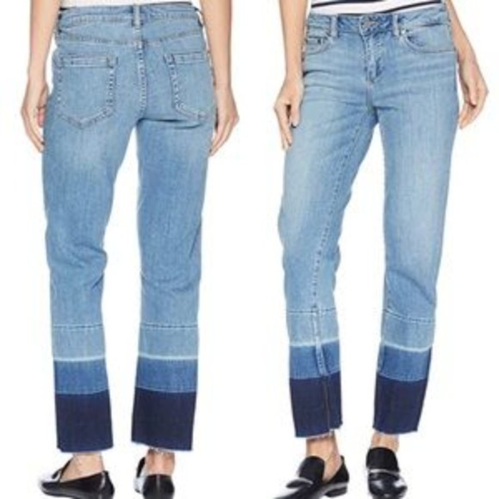 Vince Camuto‎ Ombre Raw Hem Relaxed Fit Jeans